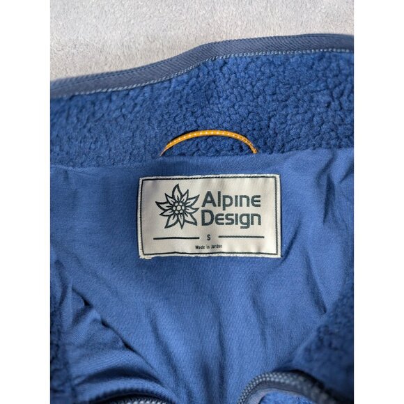 Alpine Design Mens Jacket Size Small Blue Sherpa Teddy Outdoor Camp Cabin Soft - Picture 4 of 15
